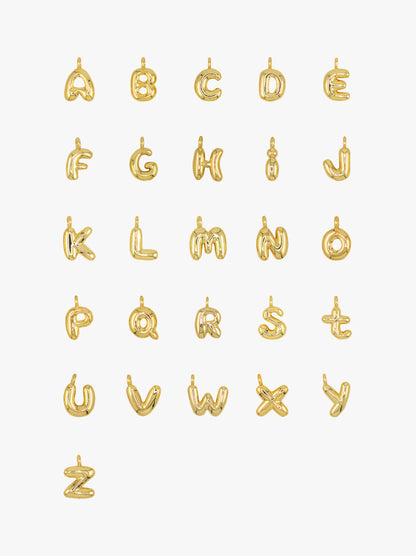 Pearl Bubble Initial Necklace