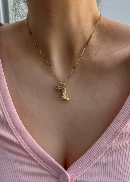 Cowboy Boot Necklace